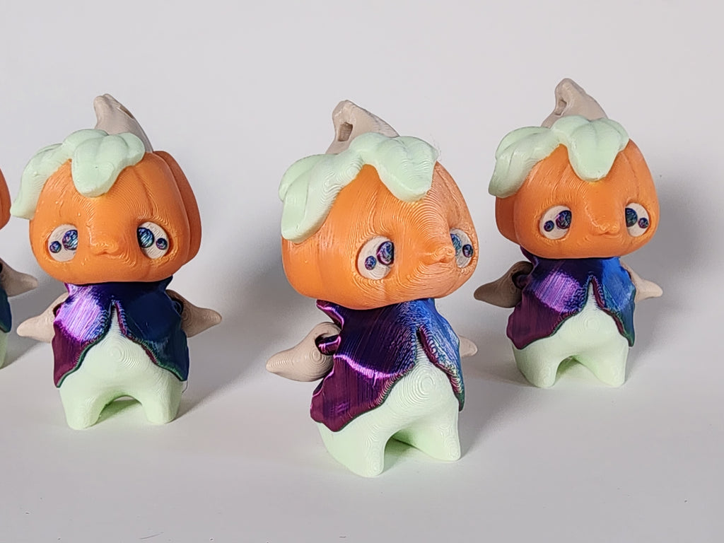 Pumpkin Pixie Fidget Keychain: Kawaii Halloween Sensory Toy